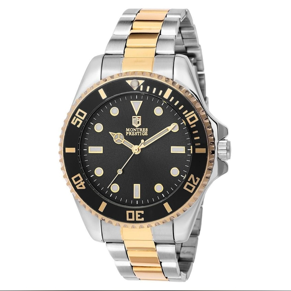 Invicta X Montres Prestige Men's Silver/Rose Gold/Black Watch 42mm MPW-0083 New!
